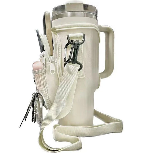 Water Bottle Carrier Bag with Phone Pocket for Stanley 40 & 30 oz Tumbler with Handle