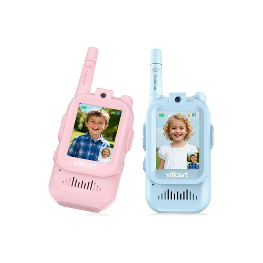 Pack of 2 Video Walkie Talkies for Kids | Rechargeable Video Call Toy Phone