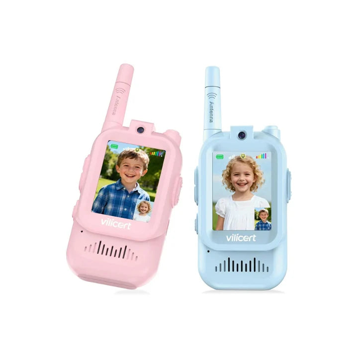 Pack of 2 Video Walkie Talkies for Kids | Rechargeable Video Call Toy Phone